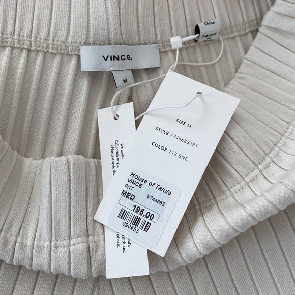 Vince Cream Ribbed Pants - Picture 2 of 2